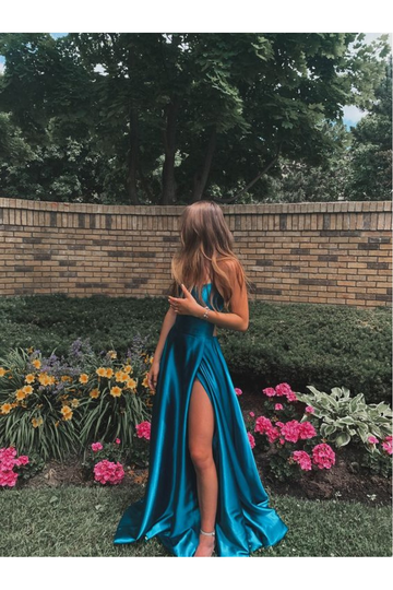 A-Line Simple Stunning Long Prom Dresses Formal Evening Gowns HZ1023